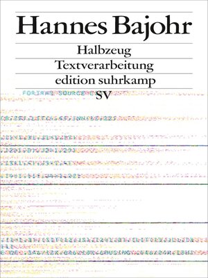 cover image of Halbzeug